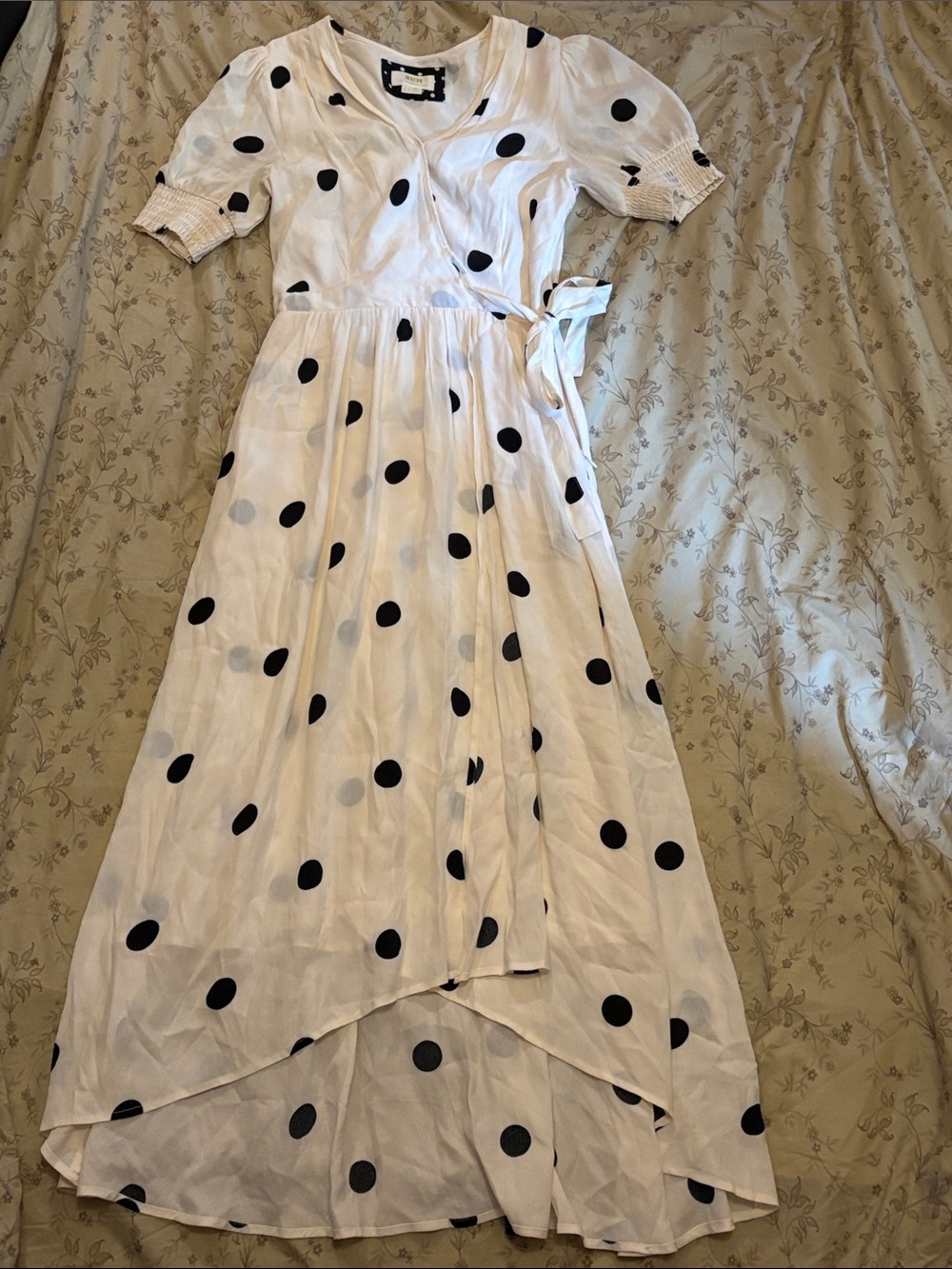 Anthropologie Maeve Breanna Polka Dot Wrap Dress